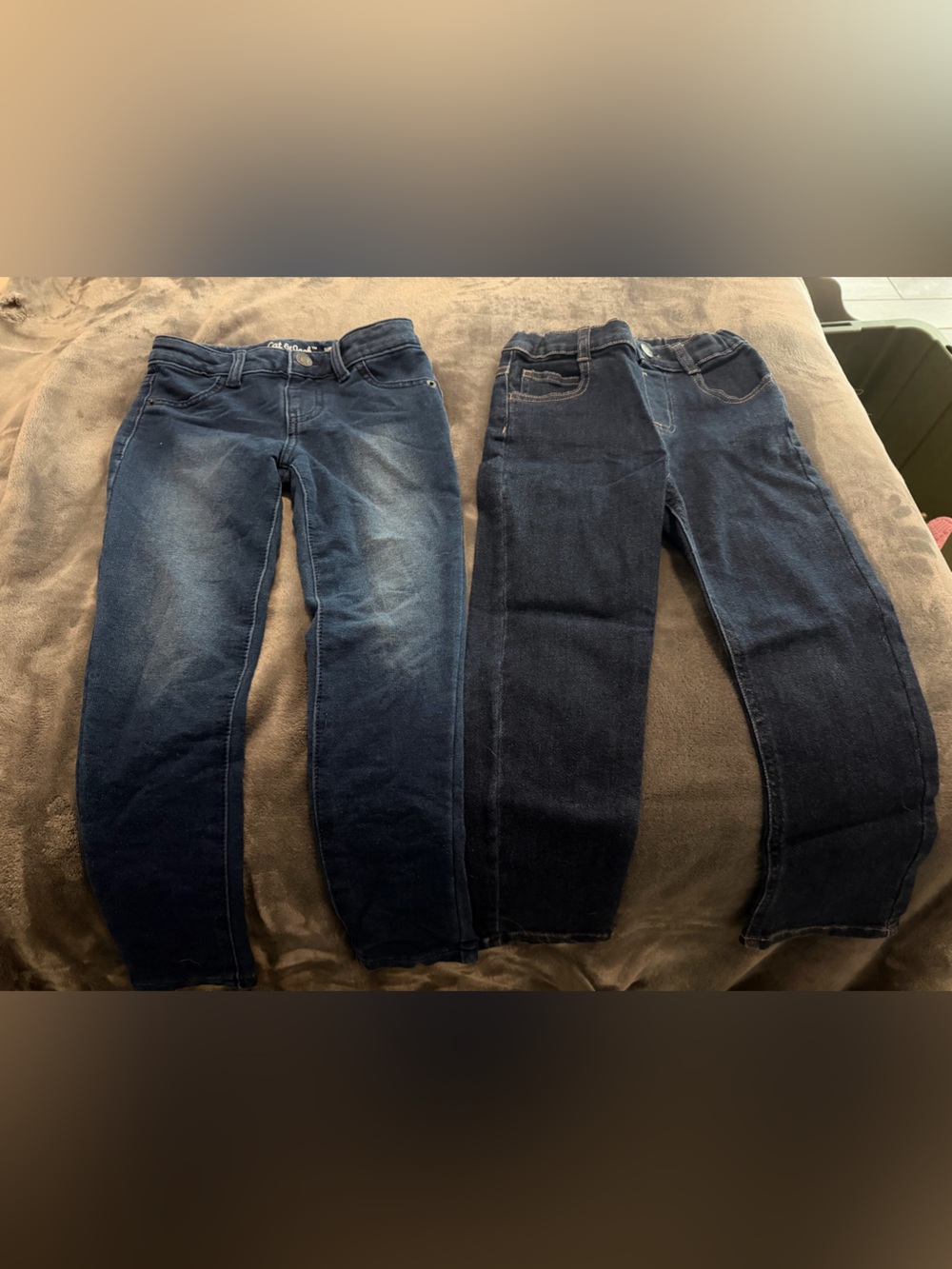 Cat & Jack Kids Dark Blue Denim Jeans Pair